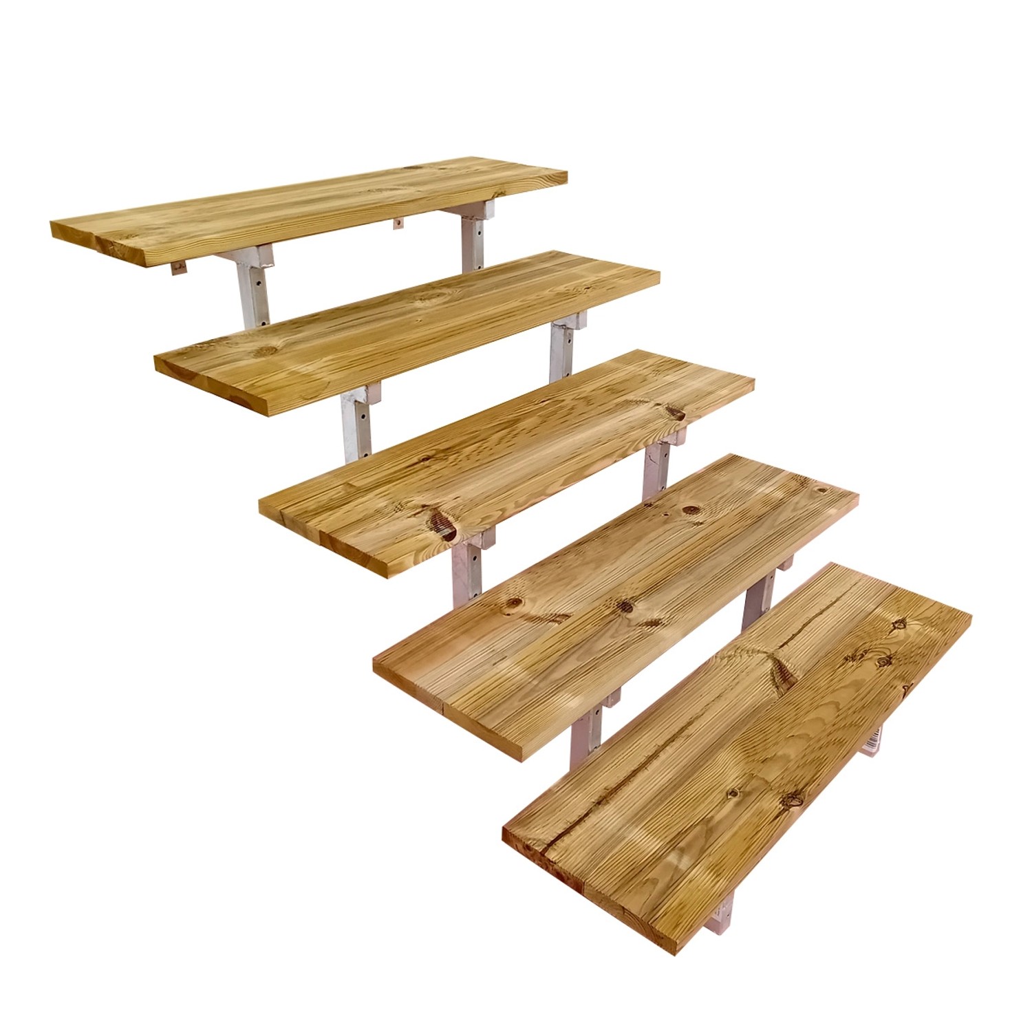 Vinuovo Außentreppe Stahl Oslo 5 Stufen Holz 60cm kaufen bei OBI