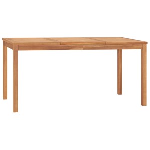 Rechteckiger vidaXL Garten-Esstisch aus Teakholz, 160x80 cm, ideal für Garten und Terrasse.