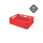Rote Eurobox/Fleischerkiste (41 Liter) im Sparset, ideal zur Aufbewahrung und Lagerung.