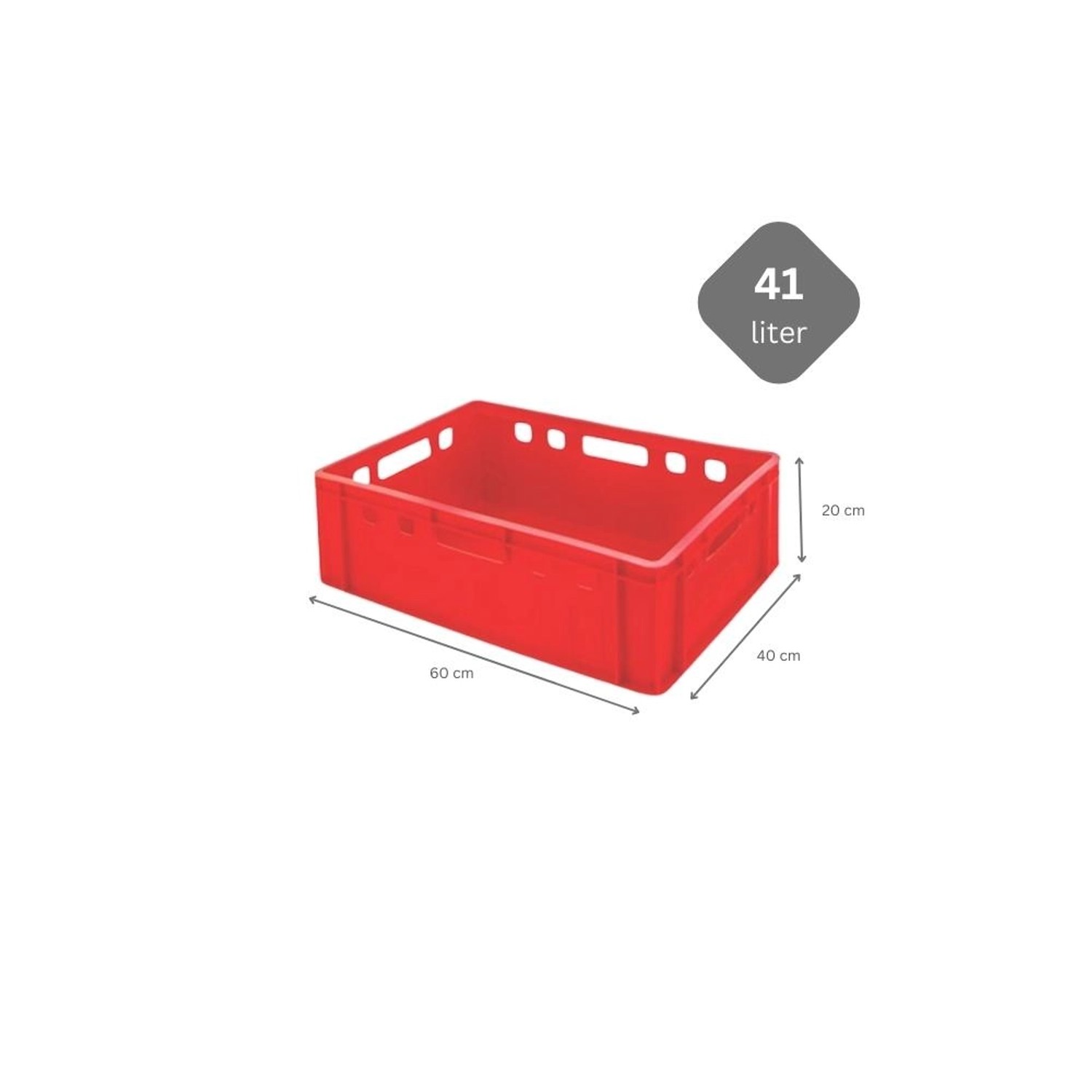 Rote Eurobox/Fleischerkiste (41 Liter) im Sparset, ideal zur Aufbewahrung und Lagerung.