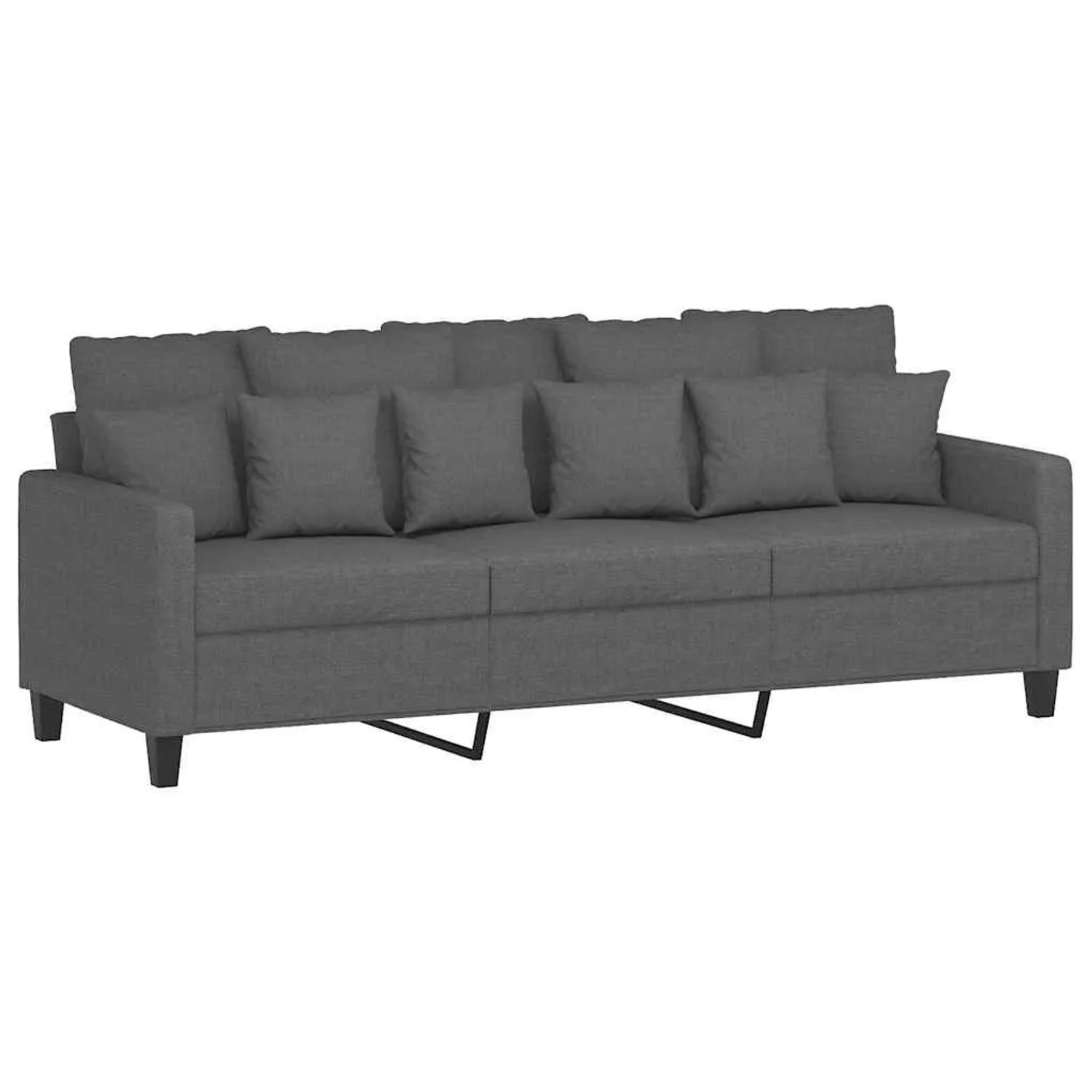vidaXL 3-Sitzer-Sofa Dunkelgrau 180 cm Stoff 359276 günstig online kaufen
