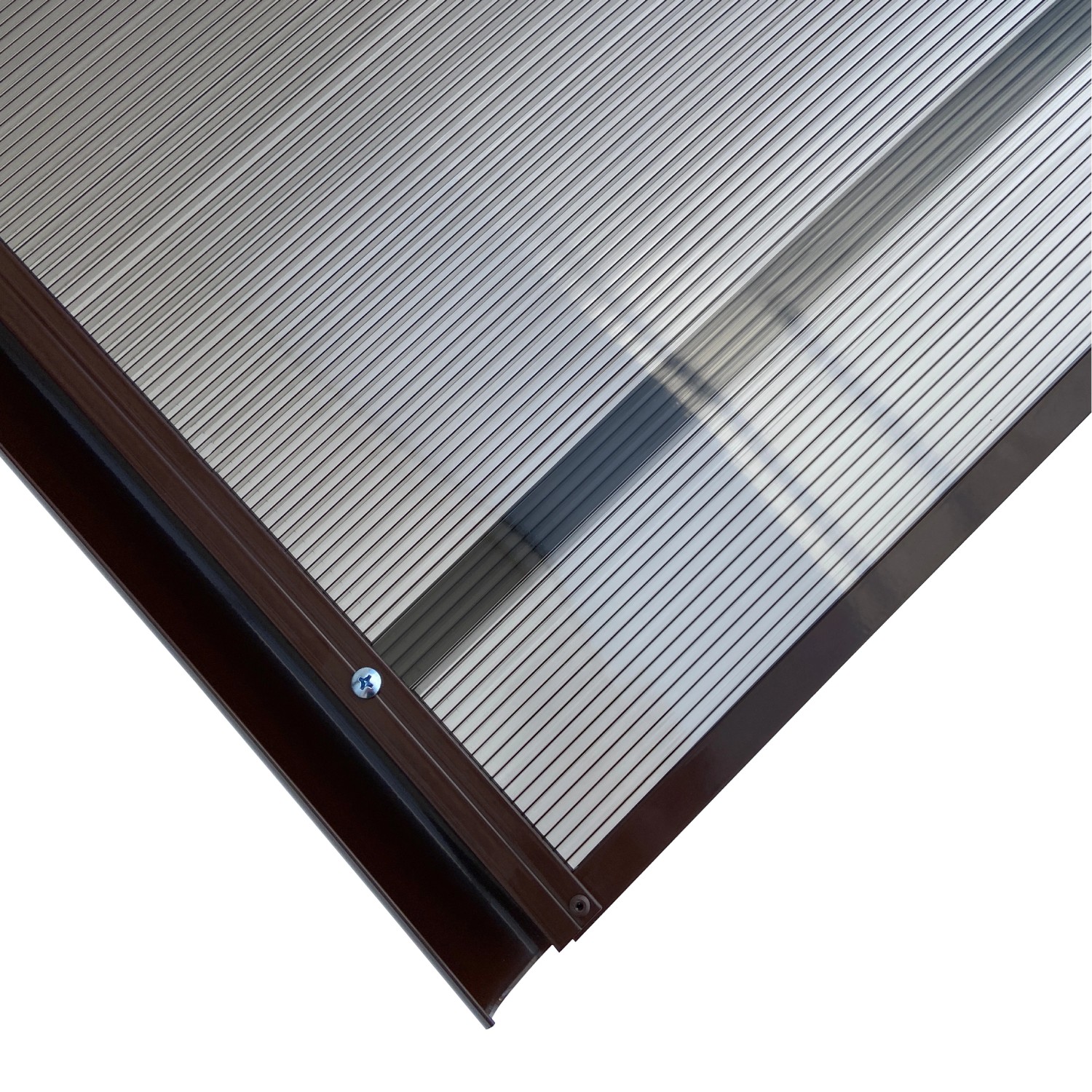 STARKEDACH RODEO Aluminiumrahmen Vordach R-150 RAL 8017 Gewölbt Mit Polycarbonatbeschichtung_5