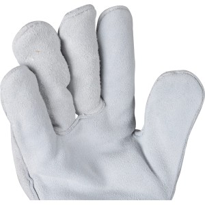 Grauer OX-ON Worker Comfort 2306 Handschuh Gr. 10 aus Leder für Arbeiten mit Hitze.