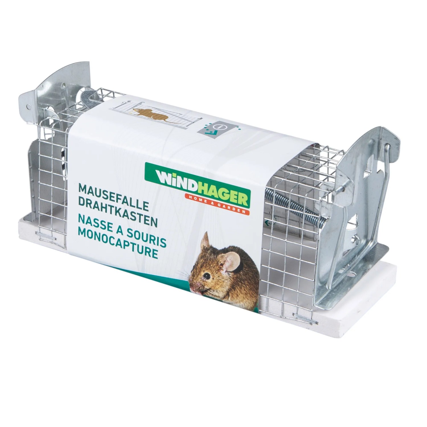 Windhager Drahtkasten-Mausefalle: Lebendfalle aus Draht für schonendes Fangen von Mäusen.