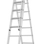 Krause Corda Vielzweckleiter 3x11 Sprossen, als Anlege-, Schiebe- und Stehleiter nutzbar.