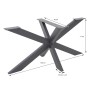 ML-Design Tischgestell Spider, anthrazitfarbenes Kreuzgestell im X-Design für Esstische.