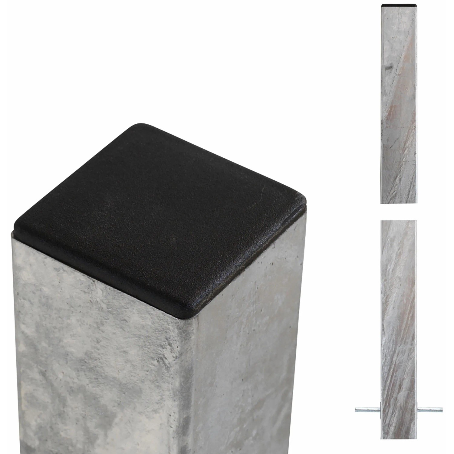 Plus Holz Zaunpfosten Stahl feuerverzinkt 8 cm x 8 cm x 186 cm