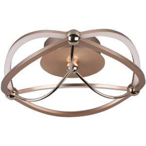 Moderne Trio LED Deckenleuchte Charivari in Messing matt, dimmbar, für Wohnraum und Flur.