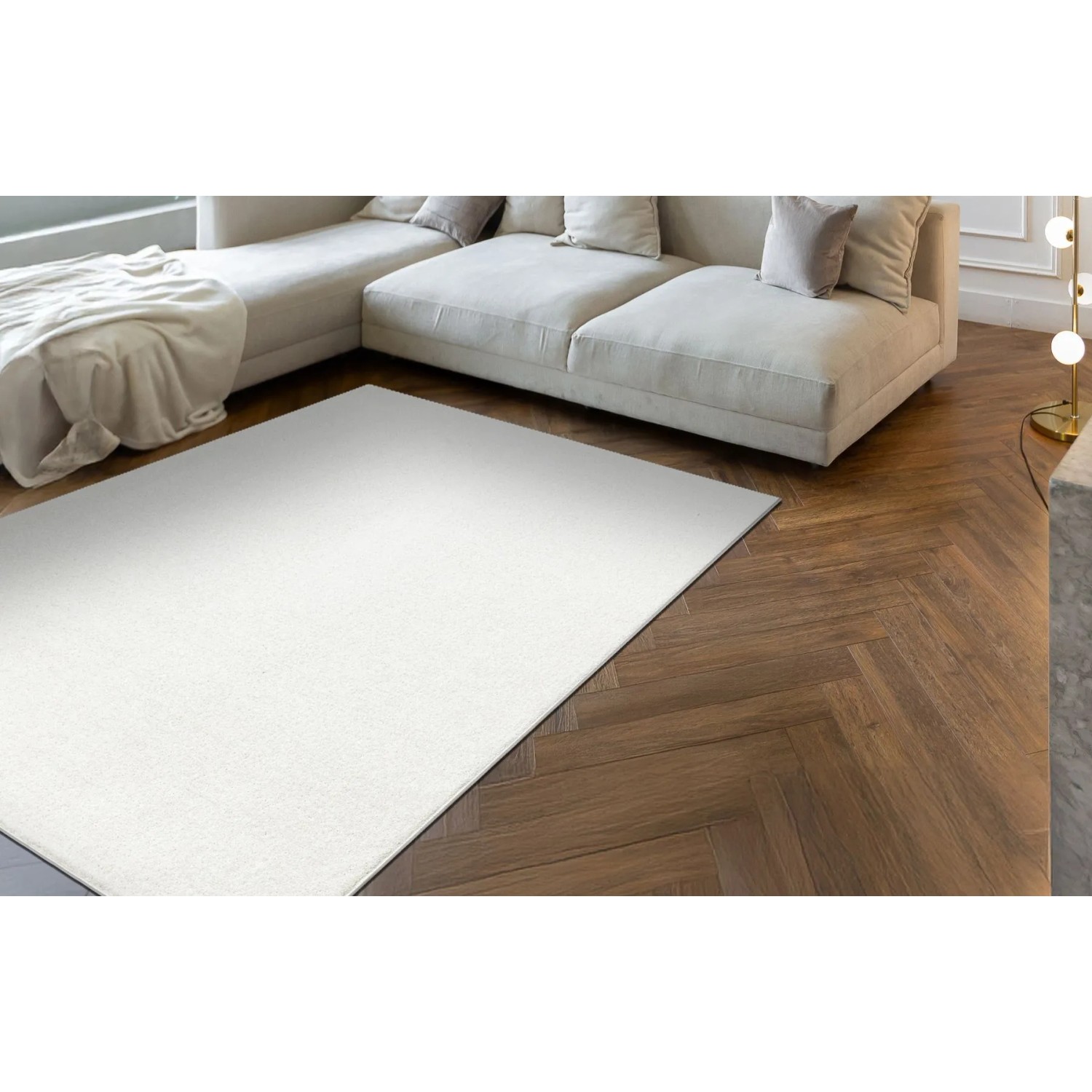 RugsX Teppich Eton Plus Creme 400cm 400cm_5