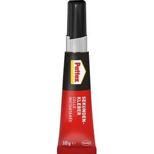 Pattex Sekundenkleber Flüssig, 10g Tube, farblos, schnelltrocknend.