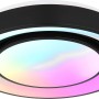 Globo LED Deckenleuchte Sully, Ø 38cm, schwarz, mit RGB-Farbwechsel und Fernbedienung.