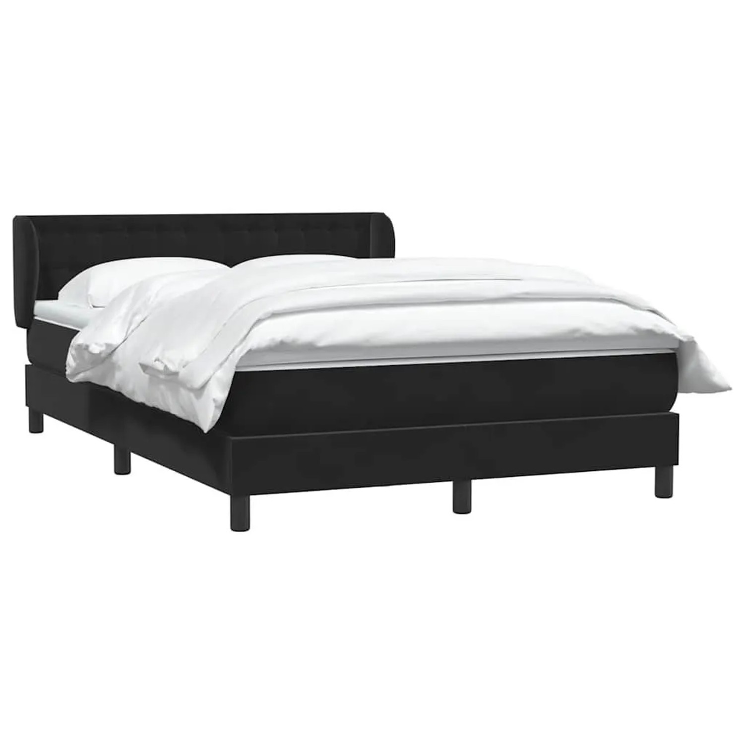 vidaXL Boxspringbett mit Matratze Schwarz 160x210 cm Samt 3317867 günstig online kaufen