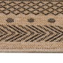 Ayyildiz Outdoor-Teppich Dhaka, 80x150 cm, schwarz mit Vintage-Muster in Natur-Optik.