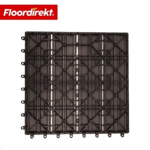 Floordirekt WPC Klickfliese Noble 3D, braun, 30x30 cm, Detailansicht der Unterseite.