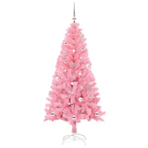 vidaXL Weihnachtsbaum mit 150 LEDs mit Ständer Rosa 150 cm PVC 3396418