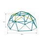 TP Toys Klettergerüst Metal Dome blau, 188x188x78cm, mit Maßangaben. Fördert Motorik und Gleichgewicht.