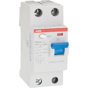 ABB FI-Schalter 2-polig 40A, Fehlerstromschutzschalter für Elektroinstallationen.