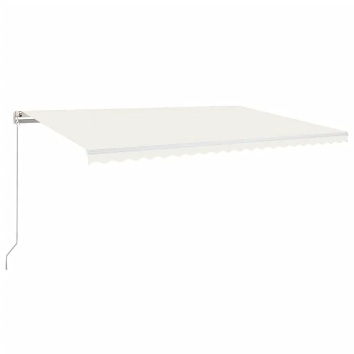 furnicato Markise Manuell Einziehbar 500x300 cm Creme