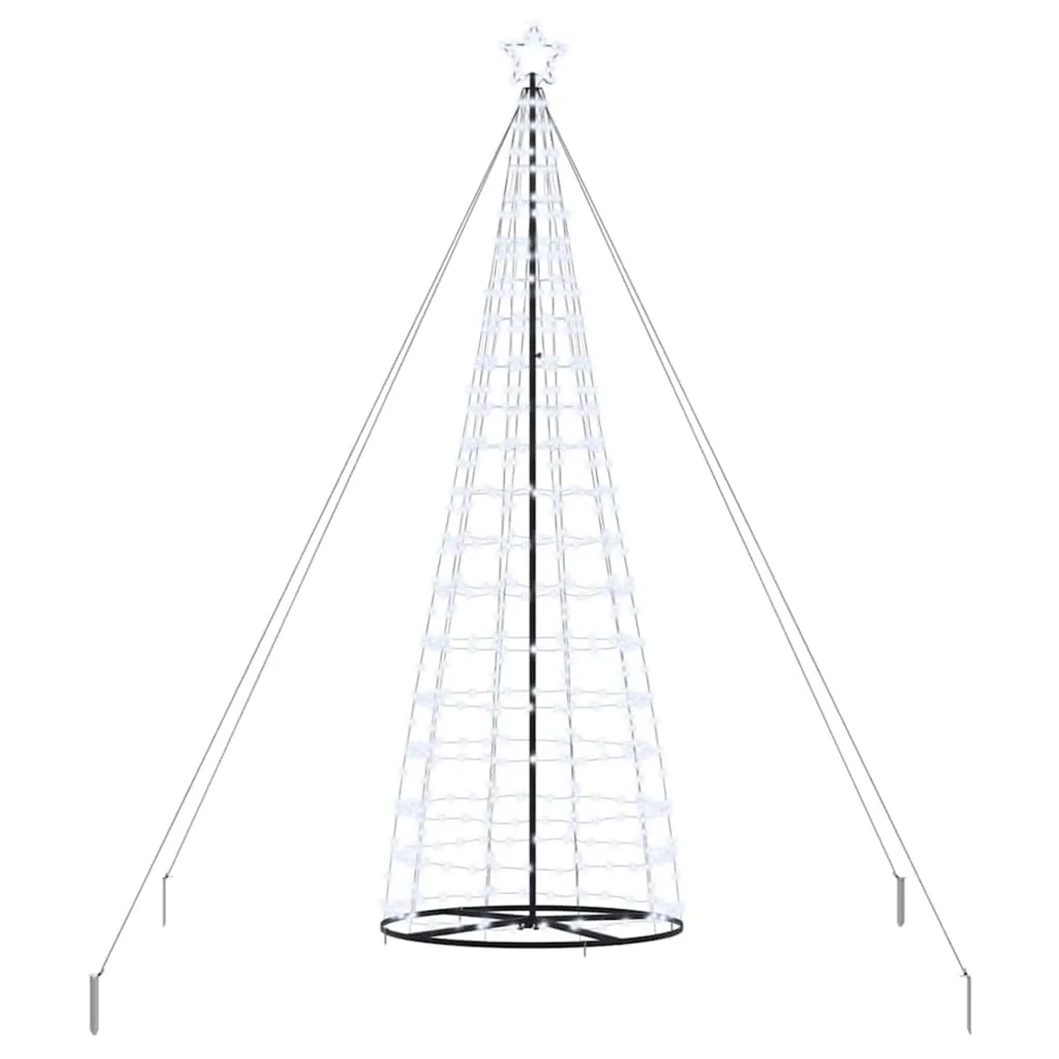 vidaXL LED Weihnachtsbaum mit 800 LEDs Kaltweiß 400 cm Eisen 42018762