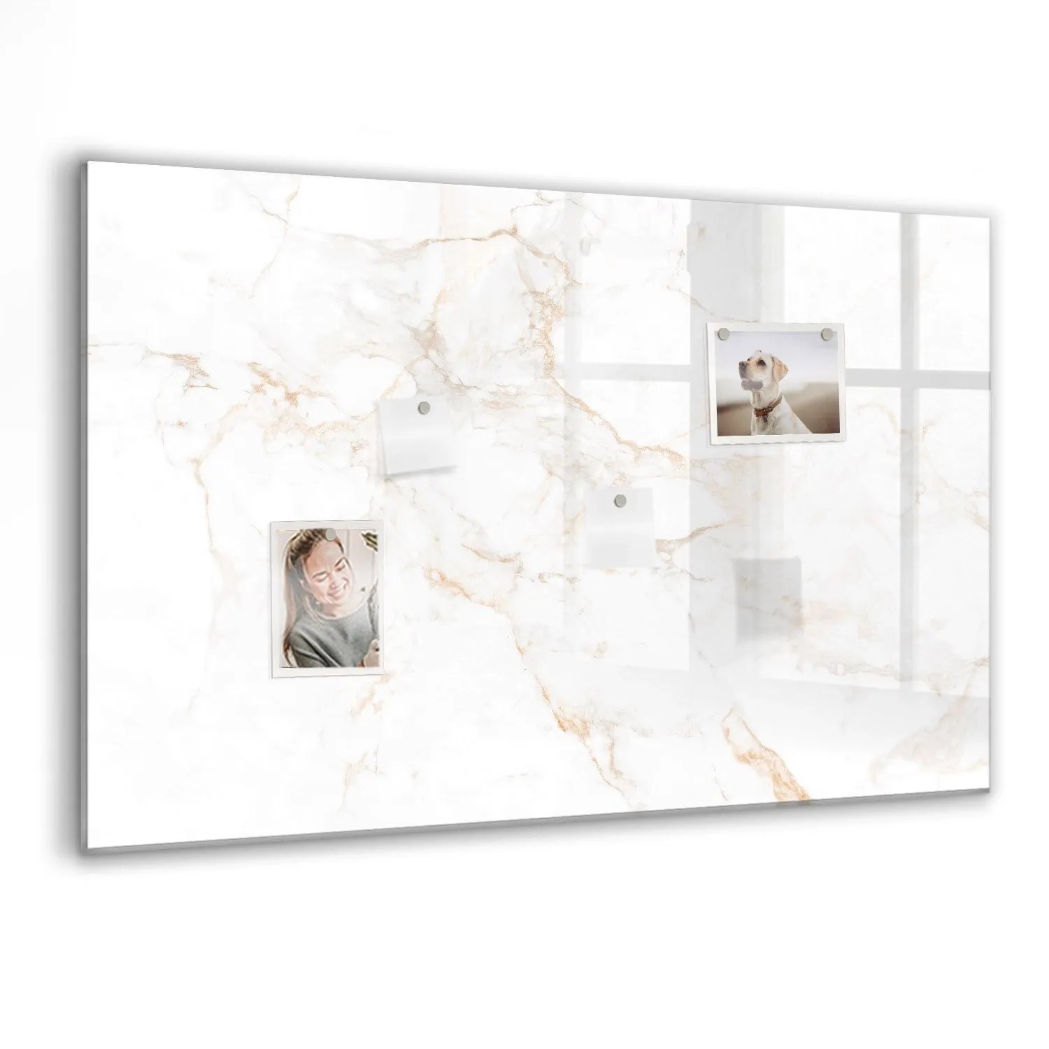 Tulup Beschreibbare Glasmagnettafel Eleganter Marmor 90x60 cm Magnettafel B günstig online kaufen