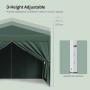 WOLTU Pavillon Pop-Up Wasserdichter Sonnenschutz Pagodenzelt 3x3 m Grün_6