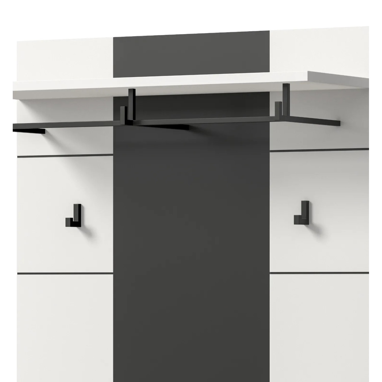 Inn.Furn Garderobenpaneel in Weiß und Grau 80 x 141 cm Cooper_4