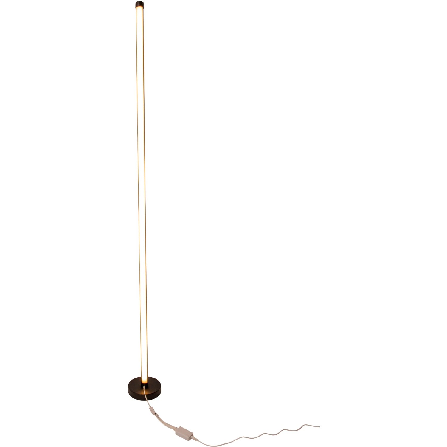 Schwarze LED-Stehleuchte Digital Motion Light, 150 cm hoch, mit Fernbedienung zur Steuerung der RGB-Funktionen.