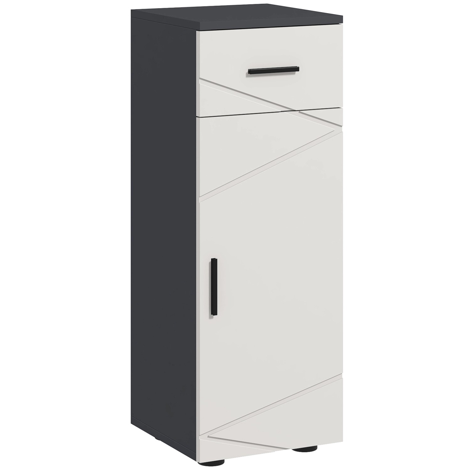 kleankin Badezimmerschrank Spanplatte 30L x 30B x 82H cm Grau günstig online kaufen