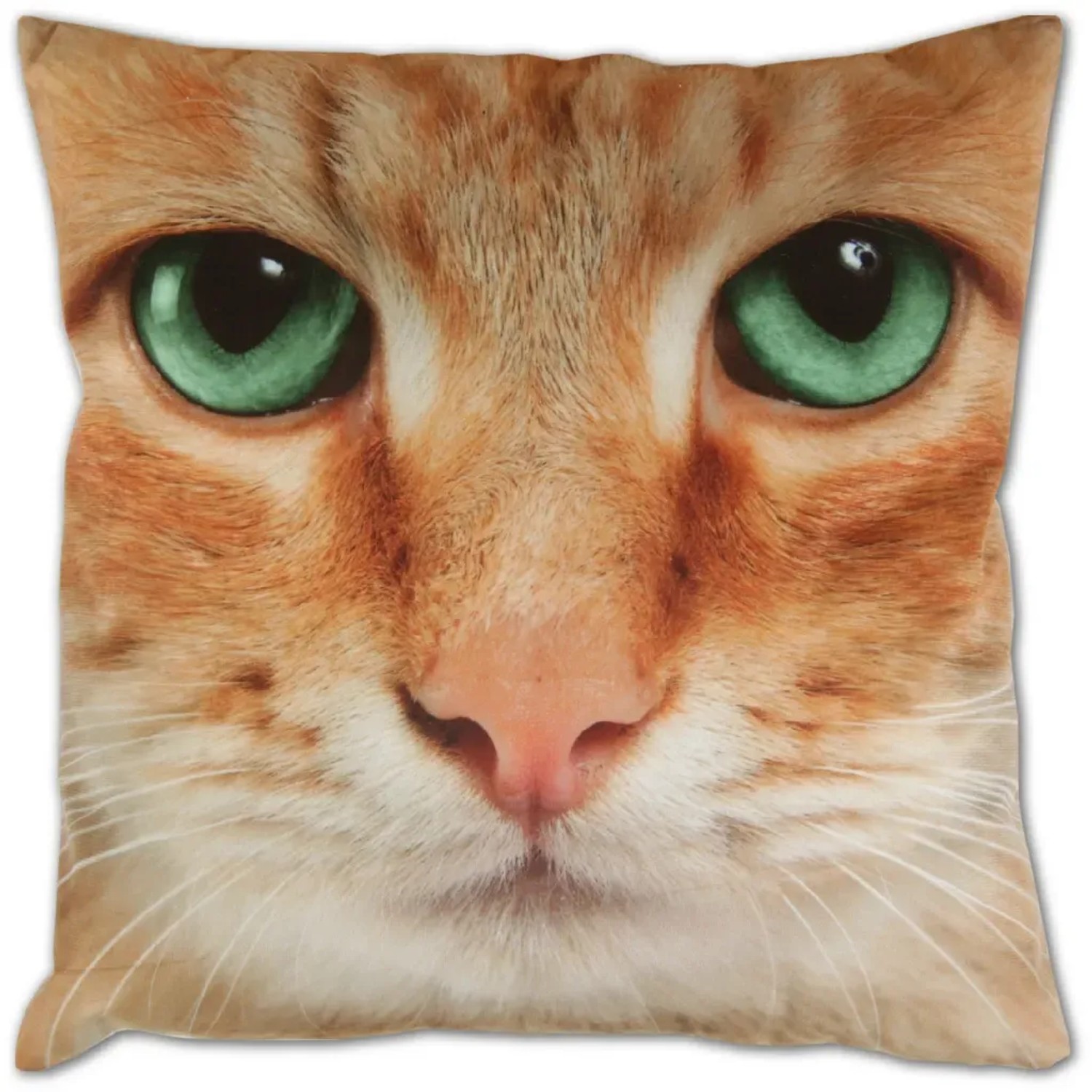 Bestlivings Kissenhülle 2er Pack Fotodruck 40 x 40 cm Katze Beige