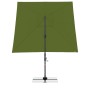 Quadratischer, kiwi-farbener Doppler Ampelschirm MyZone 280x280 cm mit Dreh- und Neigefunktion.