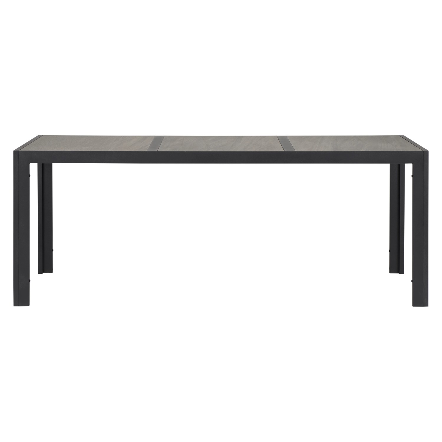 ebuy24 Komma Gartentisch 195 x 90 cm Schwarz und Grau günstig online kaufen