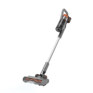 Worx Akku-Staubsauger WX038, 20V PowerShare, kabelloser Bodenstaubsauger in Grau und Schwarz.