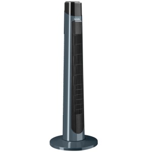 Tectake Turmventilator Arktis 90° Schwenkfunktion 3 Modi und 3 Geschwindigkeitsstufen  32 x 32 x 93 cm Anthrazit