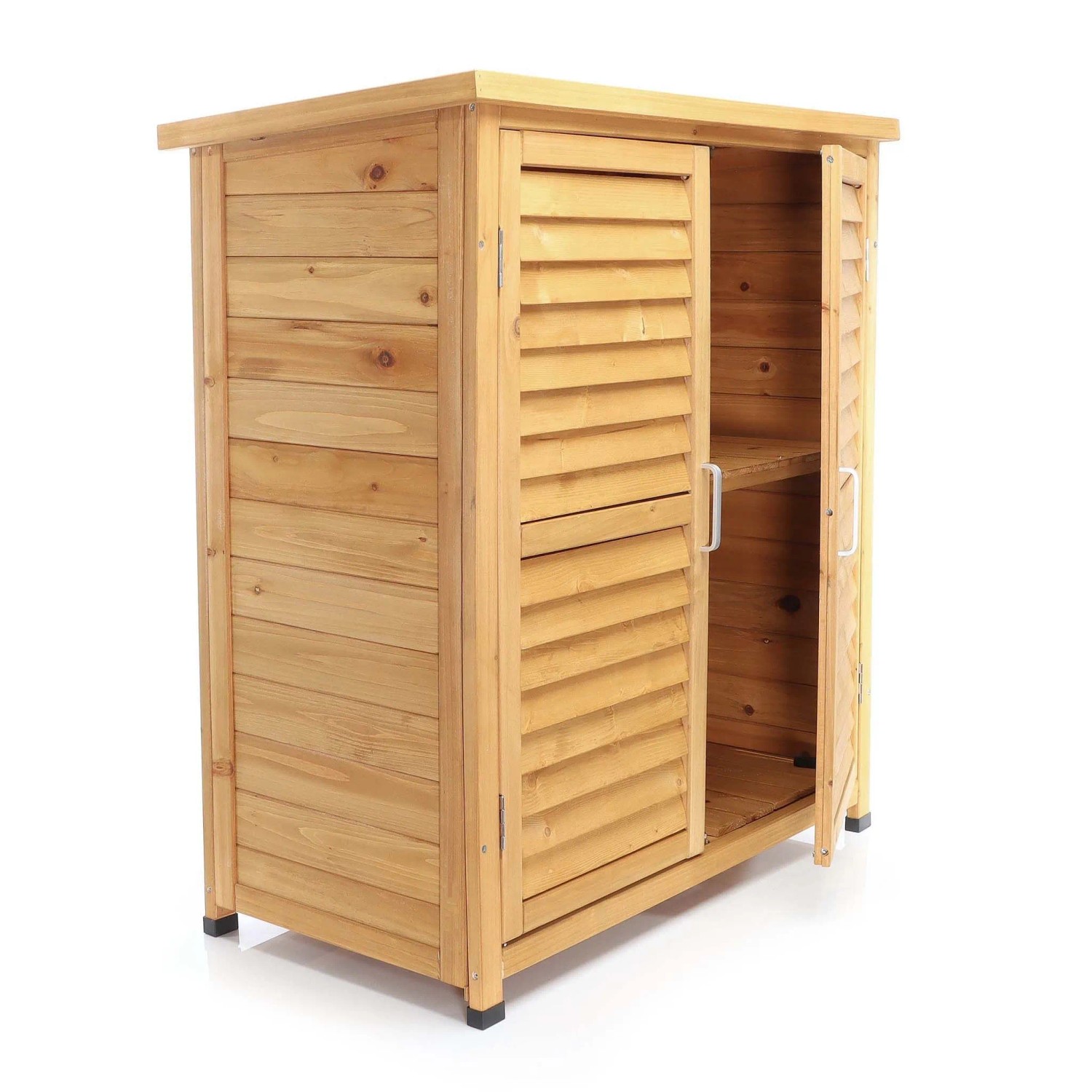 Wiltec Gartenhaus Mit 2 Flügel Tür 870X465X916 Mm Fichtenholz Gerätehaus Pult