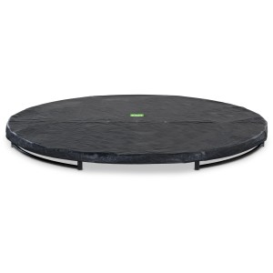 Schwarze EXIT Premium Abdeckplane für Trampolin Ø305cm, schützt vor Witterung und Schmutz.