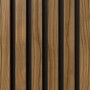 Musterpaneel Denpanels Nordic Outdoor Pro aus Thermoholz mit Steinwolle, Detailansicht.