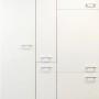 Flex-Well Küchenerweiterung Florida, 140 cm, Weiß/Sonoma Eiche Nachbildung. Vorratsschrank mit Kühlschrank.