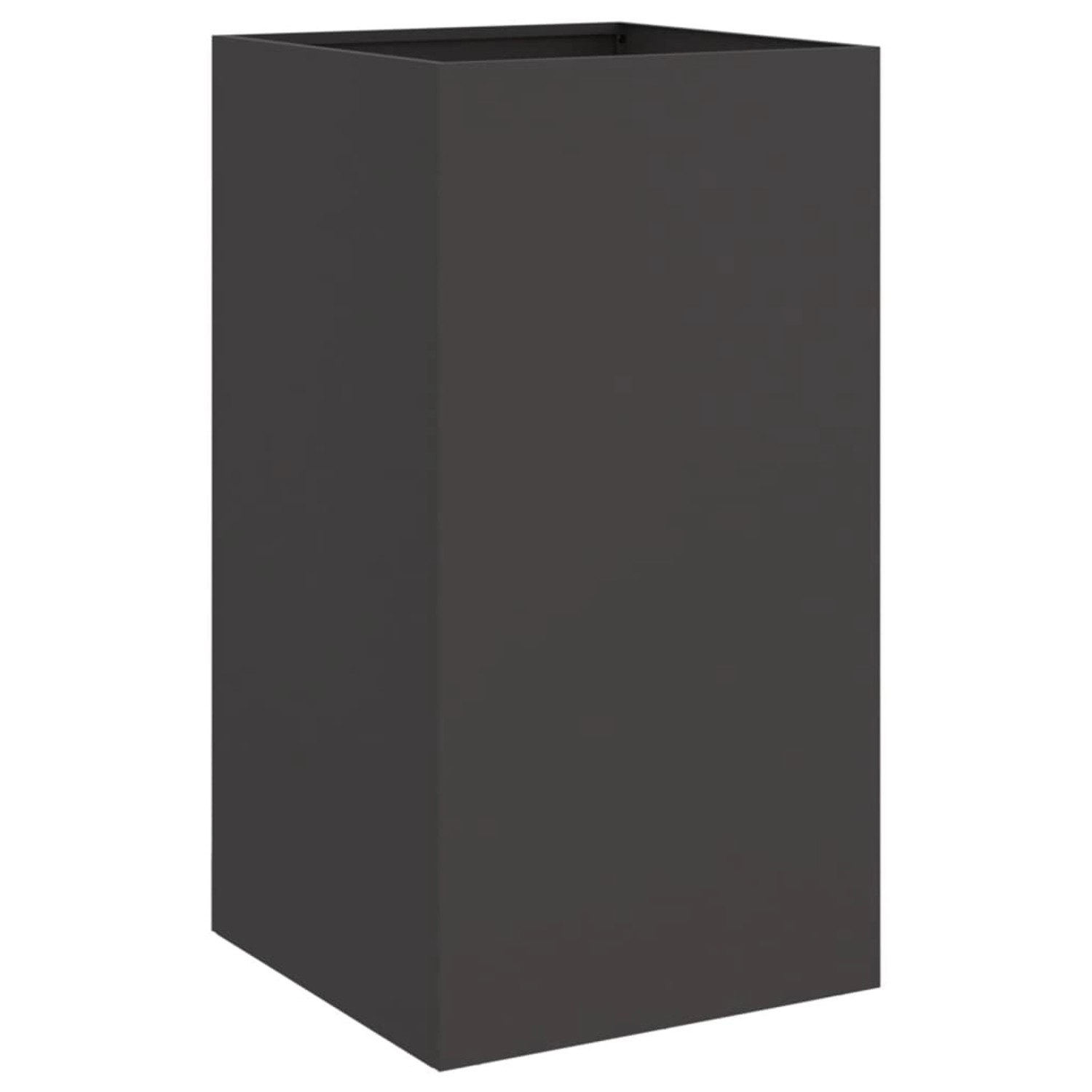 vidaXL Pflanzkübel Schwarz 42x38x75 cm Stahl 841577 günstig online kaufen