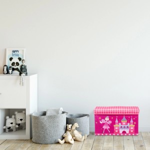 Relaxdays Sitzbox Polyester Mehrfarbig Faltbar Prinzessin 36 cm x 60,5 cm x 30,5 cm 2 kg
