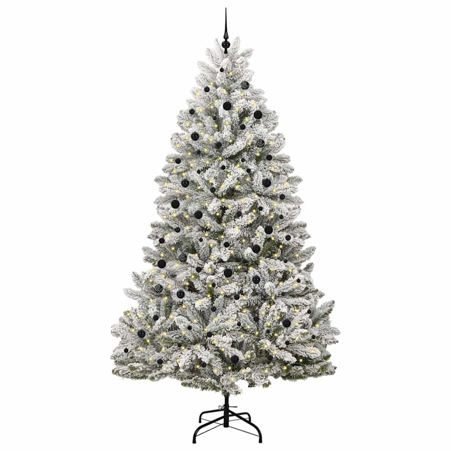 vidaXL Künstlicher Weihnachtsbaum Grün und Weiß 300 cm PVC und Metall 3395785