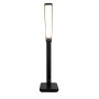 Schwarze LED-Tischleuchte Mover von Näve, dimmbar mit Farbwechsel für Schreibtisch & Büro.