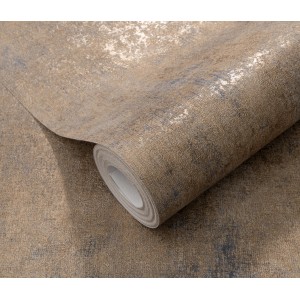 Rolle Erismann Vliestapete Elle Decoration 4 Shiny Concrete Ocker mit Schwammoptik.