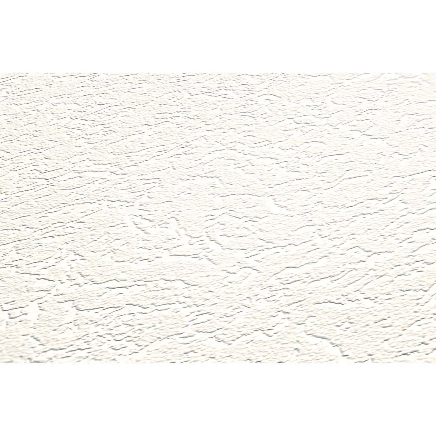 Weiße, matte Uni-Tapete von PROFHOME mit leichter Struktur für Wohnräume.