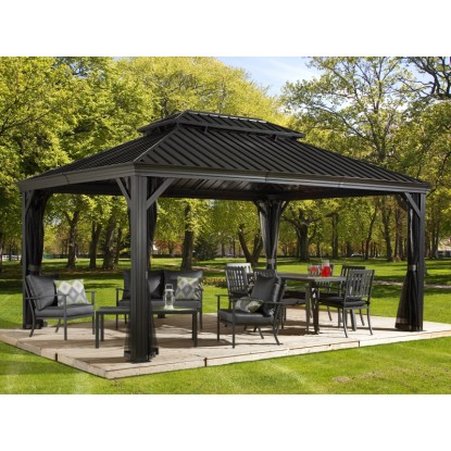 Sojag Aluminium-Pavillon Messina 12 x 16 Anthrazit 363 cm x 483 cm x 307 cm