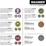 Wagner Anti-Rutsch Pads, braun-beige, Ø 60mm, 4er Set für Möbel und Transporthilfen.