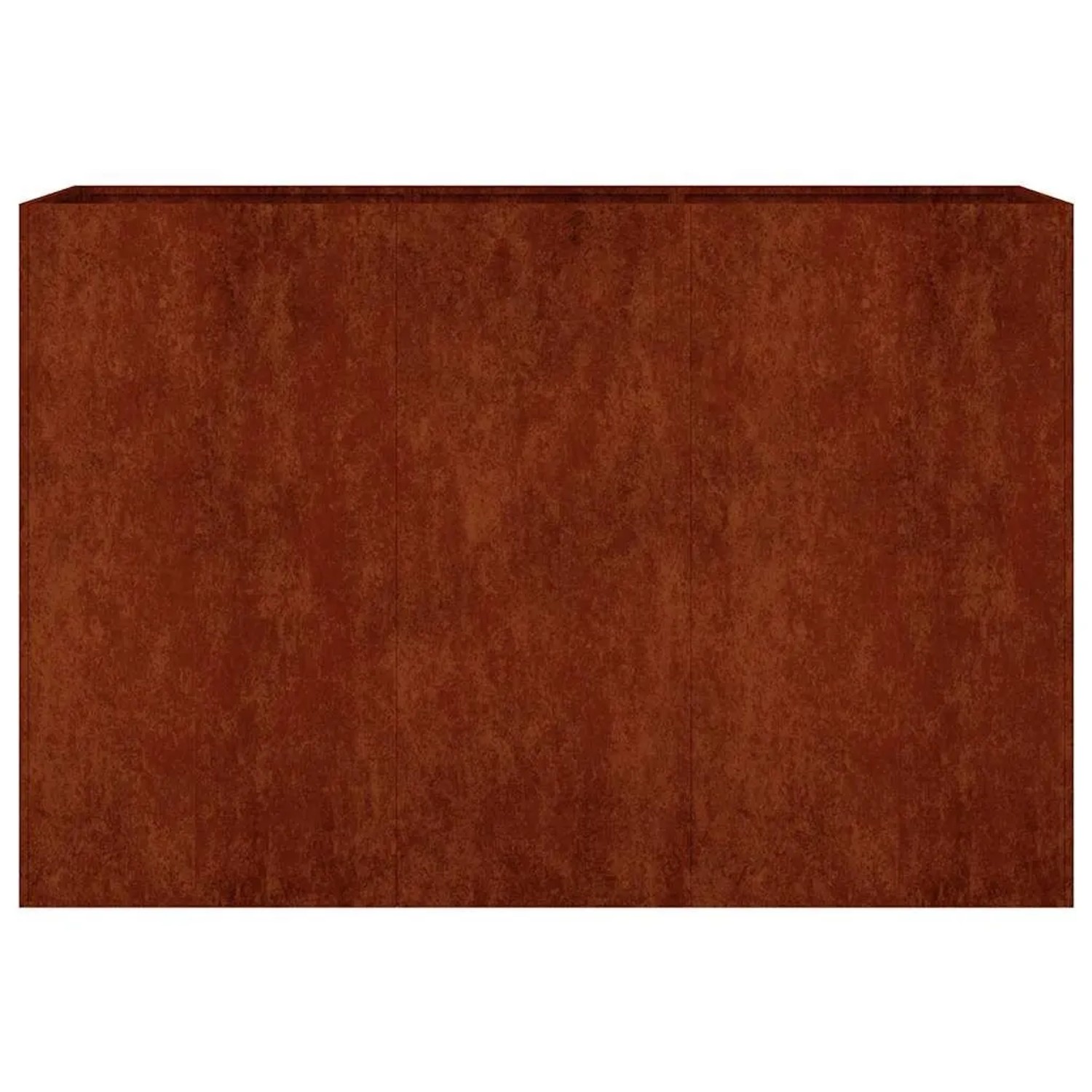 Rechteckiges furnicato Hochbeet aus Cortenstahl, 120x40x80 cm, in Rostoptik.