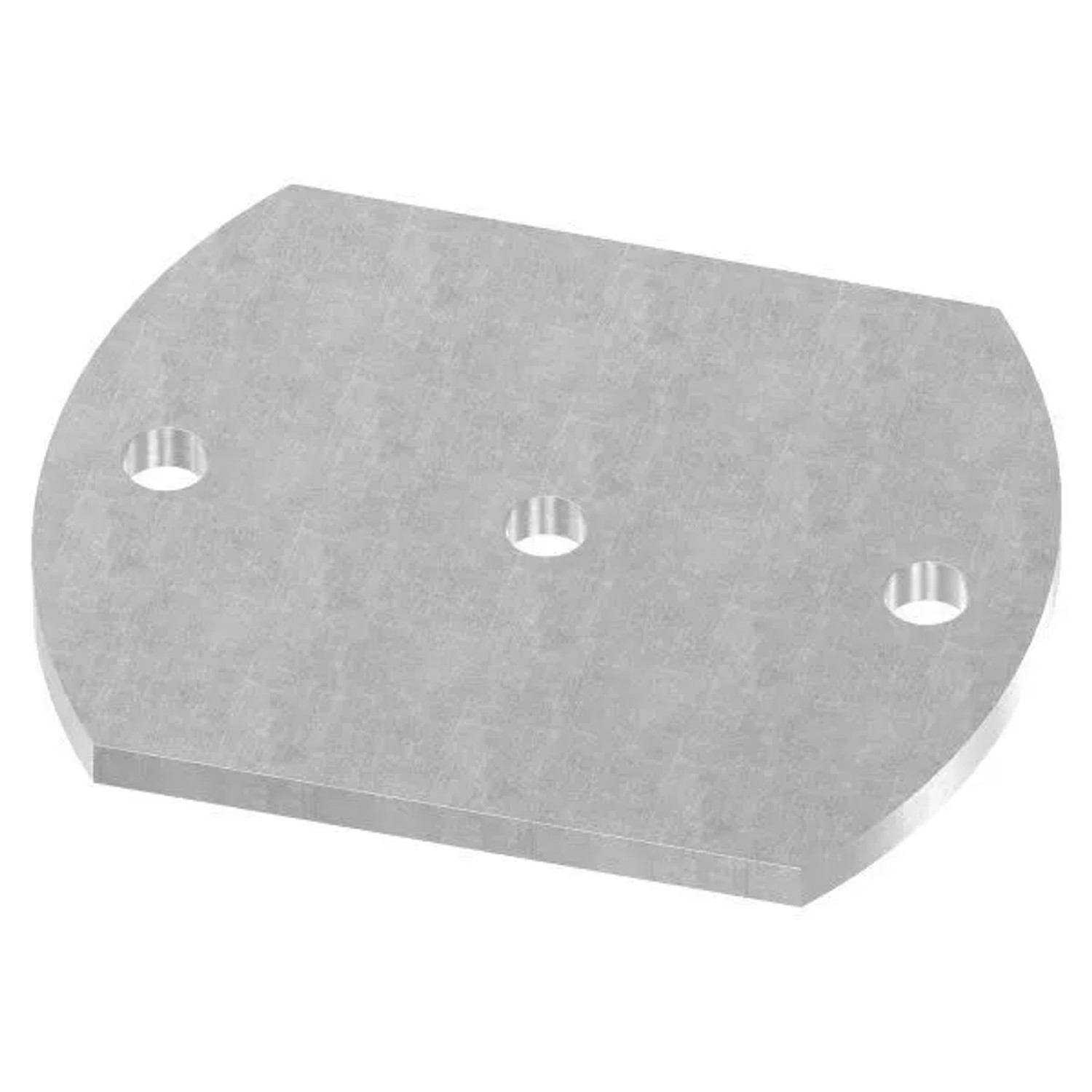FeNau Ankerplatte 150x120x8 mm 3 Bohrungen Stahl Roh
