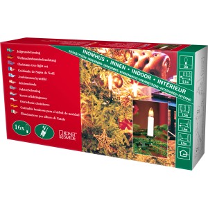 Konstsmide Baumkette mit 16 warmweißen Topbirnen für festliche Innenbeleuchtung.