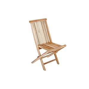 SAM Teak Gartenstuhl MENORCA, Klappstuhl ohne Armlehnen aus Teakholz, ideal für Balkon und Garten.