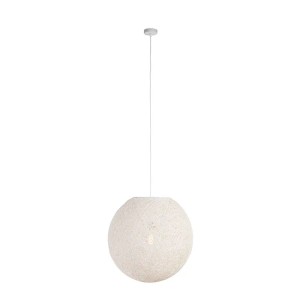 QAZQA Pendelleuchte im Landhausstil Weiße Kugel 60cm Corda